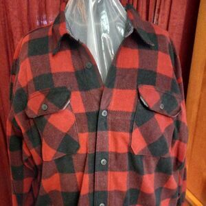 Wrangler 2XL Red men's long sleeve fleece Jacket Countrycore Cottagecore